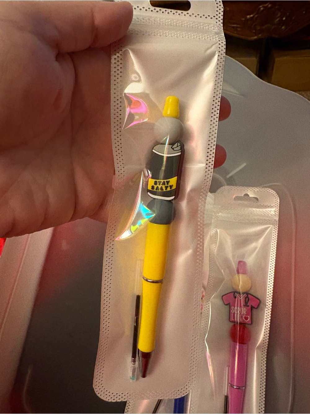 Yellow Kids Novelty Pen with Toy Topper